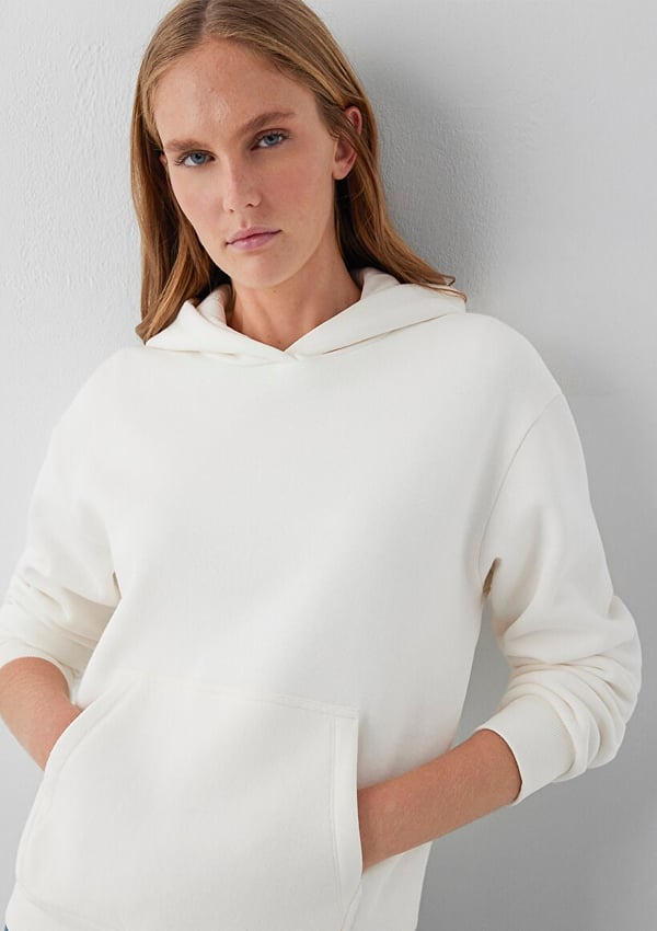 Mavi KAPİŞONLU SWEATSHIRT Hindistan Cevizi Kırık Beyaz Kadın Sweatshirt