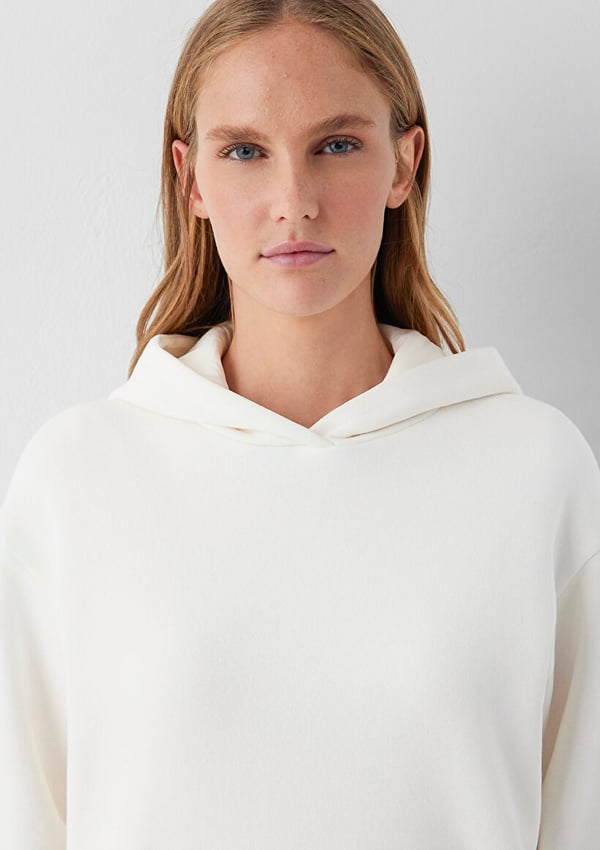Mavi KAPİŞONLU SWEATSHIRT Hindistan Cevizi Kırık Beyaz Kadın Sweatshirt