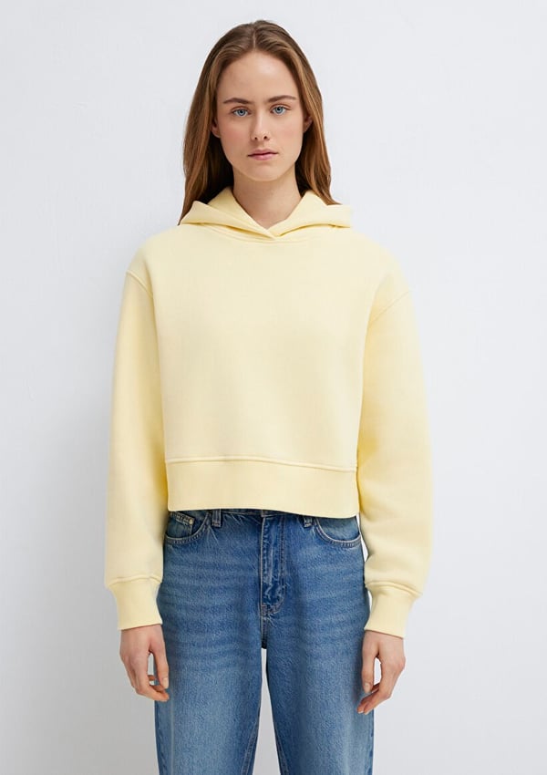 Mavi KAPiSONLU SWEATSHiRT Koyu Krem Sarı Kadın Sweatshirt