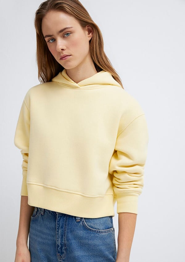 Mavi KAPiSONLU SWEATSHiRT Koyu Krem Sarı Kadın Sweatshirt