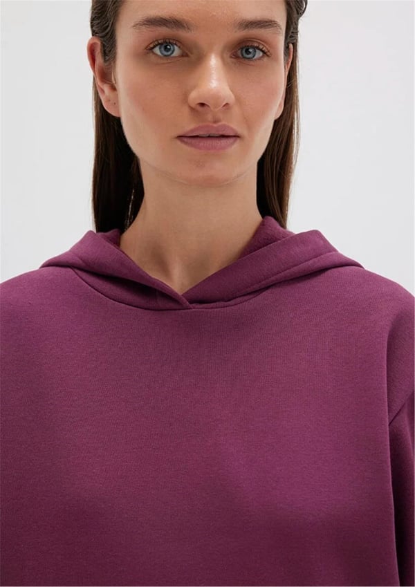 Mavi KAPiSONLU SWEATSHiRT Koyu Sarap Mürdüm Kadın Sweatshirt