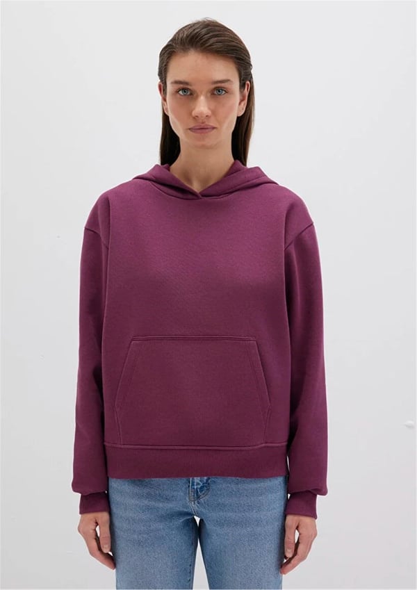 Mavi KAPiSONLU SWEATSHiRT Koyu Sarap Mürdüm Kadın Sweatshirt