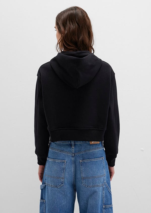 Mavi KAPiSONLU SWEATSHiRT Siyah Siyah Kadın Sweatshirt