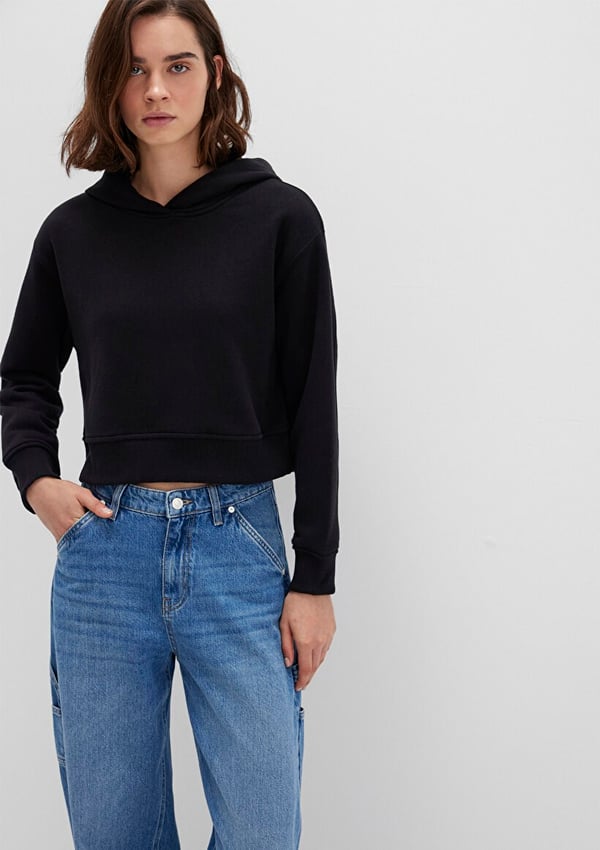 Mavi KAPiSONLU SWEATSHiRT Siyah Siyah Kadın Sweatshirt