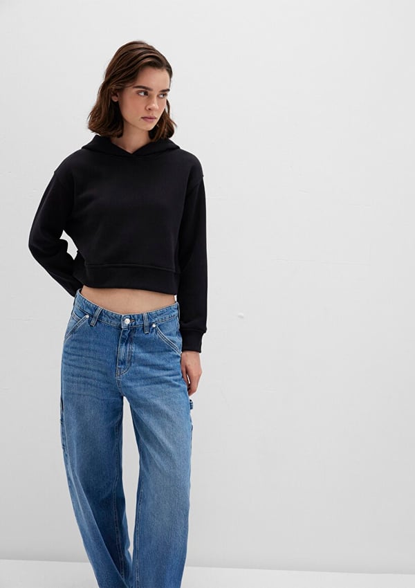 Mavi KAPiSONLU SWEATSHiRT Siyah Siyah Kadın Sweatshirt