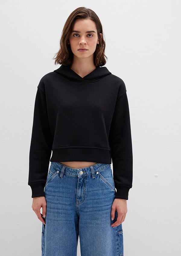 Mavi KAPiSONLU SWEATSHiRT Siyah Siyah Kadın Sweatshirt