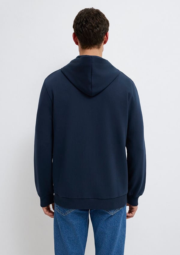Mavi KAPÜŞONLU FULL ZIP SWEATSHIRT Gece Lacivert Lacivert Erkek Sweatshirt