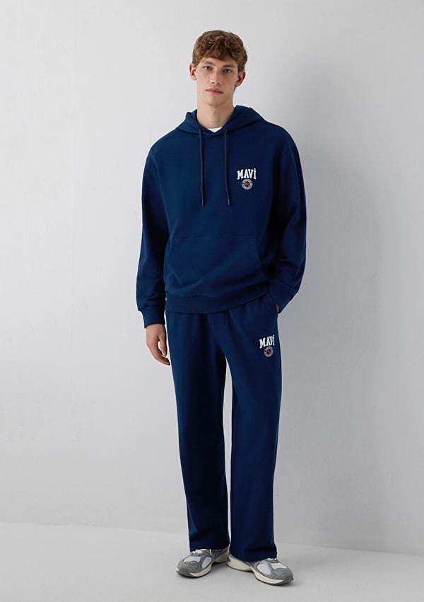 Mavi KAPÜŞONLU LOGO SWEATSHİRT Pageant Blue Lacivert Erkek Sweatshirt