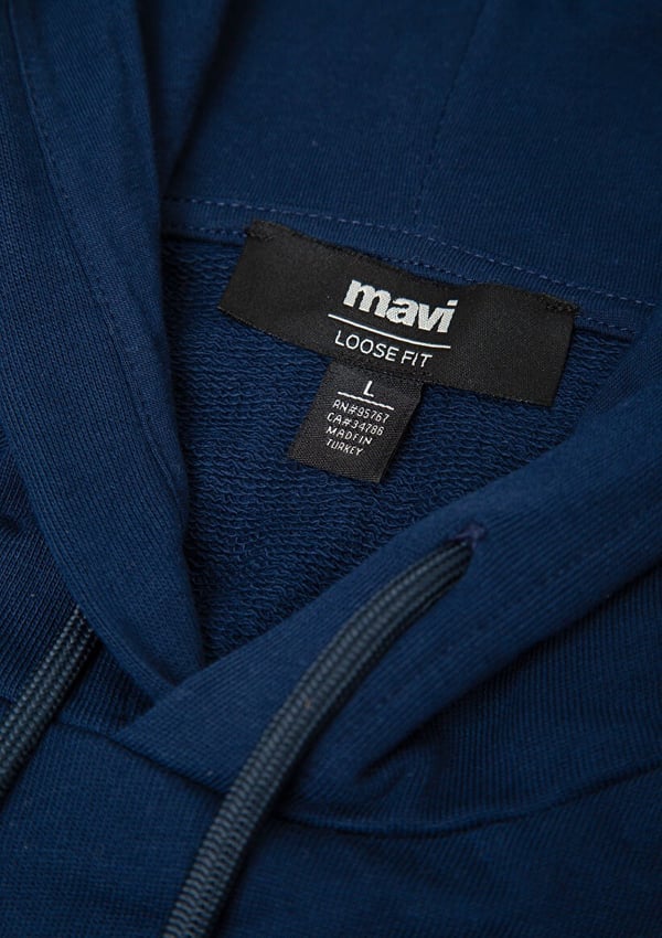 Mavi KAPÜŞONLU LOGO SWEATSHİRT Pageant Blue Lacivert Erkek Sweatshirt