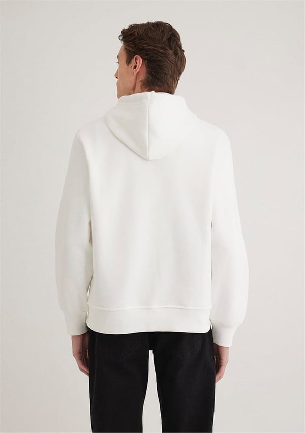 Mavi KAPÜŞONLU SWEATSHiRT Kirik Beyaz Beyaz Erkek Sweatshirt