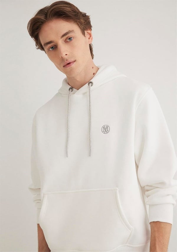 Mavi KAPÜŞONLU SWEATSHiRT Kirik Beyaz Beyaz Erkek Sweatshirt