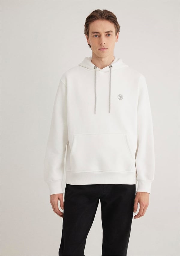 Mavi KAPÜŞONLU SWEATSHiRT Kirik Beyaz Beyaz Erkek Sweatshirt