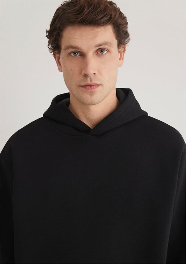 Mavi KAPÜŞONLU SWEATSHiRT Siyah Siyah Erkek Sweatshirt