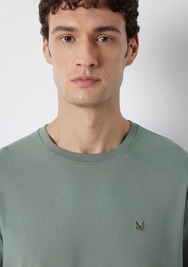 Mavi KISA KOL TİŞÖRT Açık Haki Haki Erkek T-Shirt