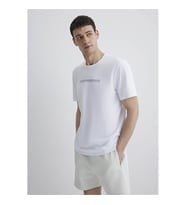 Mavi KISA KOL TİŞÖRT Beyaz Beyaz Erkek T-Shirt
