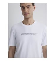 Mavi KISA KOL TİŞÖRT Beyaz Beyaz Erkek T-Shirt