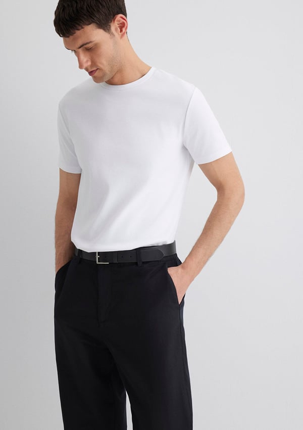 Mavi KiSA KOL TİŞÖRT Beyaz Beyaz Erkek T-Shirt