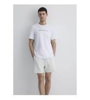 Mavi KISA KOL TİŞÖRT Beyaz Beyaz Erkek T-Shirt
