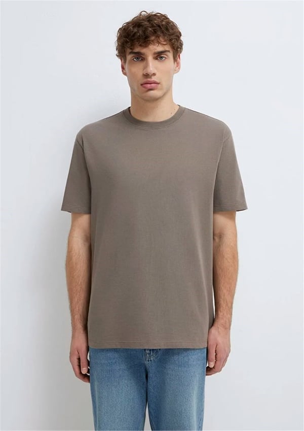 Mavi KISA KOL TİŞÖRT Falcon Kahverengi Erkek T-Shirt