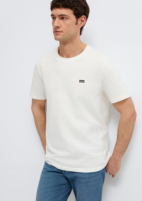 Mavi KISA KOL TİŞÖRT Kırık Beyaz Kırık Beyaz Erkek T-Shirt