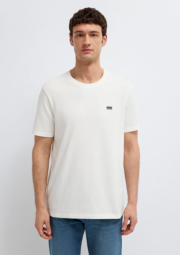 Mavi KISA KOL TİŞÖRT Kırık Beyaz Kırık Beyaz Erkek T-Shirt