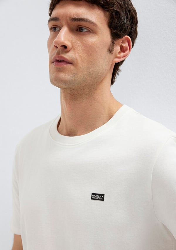 Mavi KISA KOL TİŞÖRT Kırık Beyaz Kırık Beyaz Erkek T-Shirt