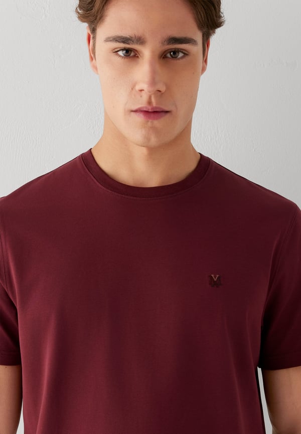 Mavi KISA KOL TİŞÖRT Kış Bordosu Bordo Erkek T-Shirt