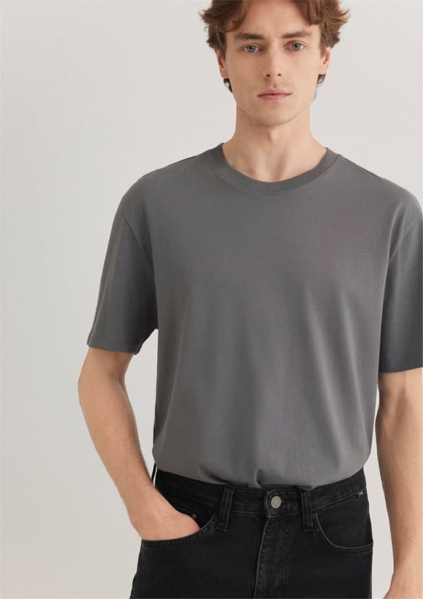 Mavi KiSA KOL TİŞÖRT Lava Smoke Comfort Gri Erkek T-Shirt