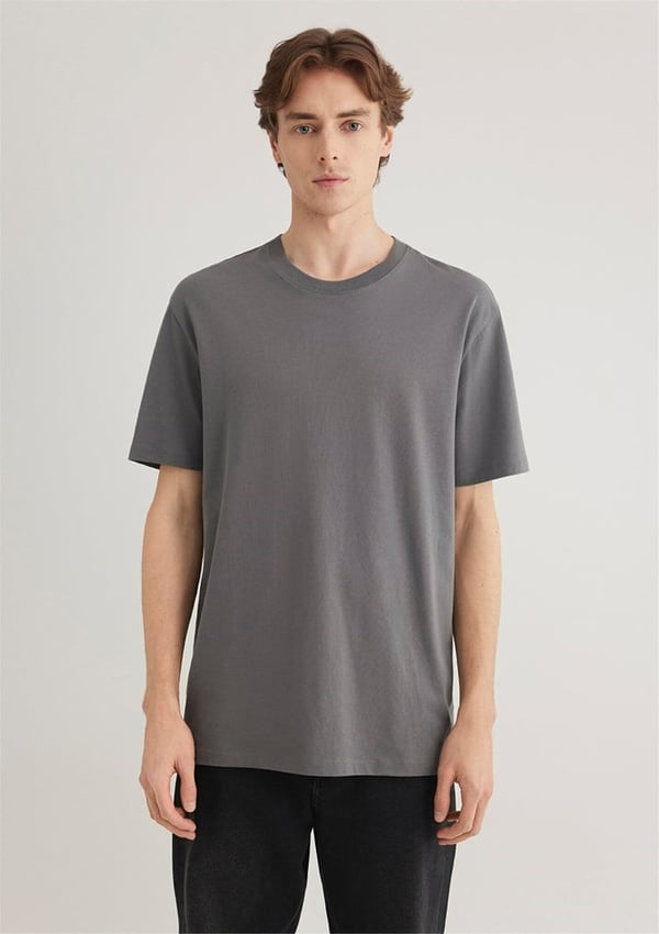 Mavi KiSA KOL TİŞÖRT Lava Smoke Comfort Gri Erkek T-Shirt