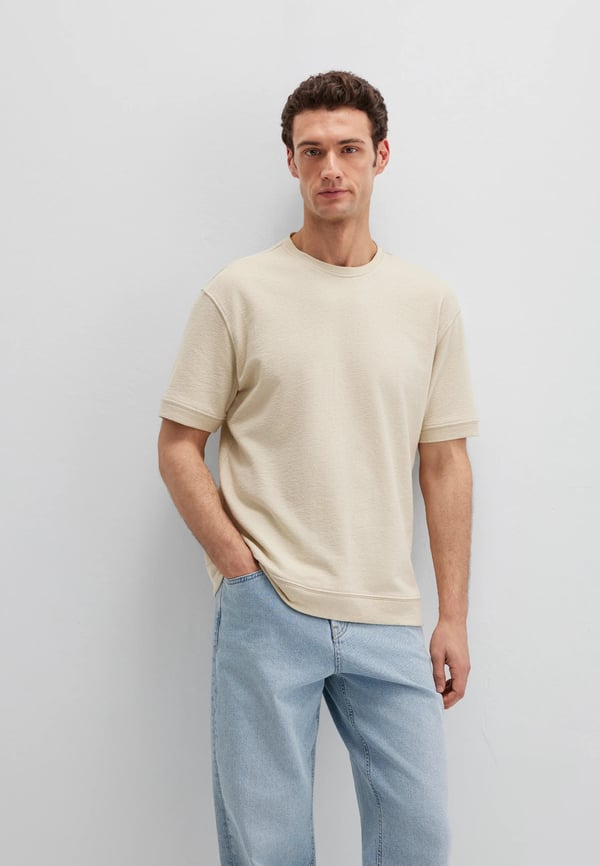 Mavi KISA KOL TİŞÖRT Overcast Bej Erkek T-Shirt