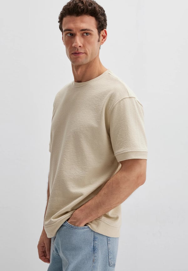 Mavi KISA KOL TİŞÖRT Overcast Bej Erkek T-Shirt