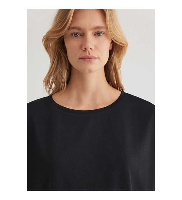 Mavi KiSA KOL TİŞÖRT Siyah Siyah Kadın T-Shirt