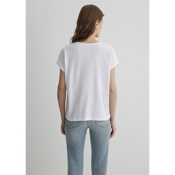 Mavi KiSA KOLLU BASiC Beyaz Beyaz Kadın T-Shirt