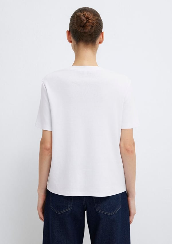 Mavi KISA KOLLU BASIC PENYE ÜST Beyaz Beyaz Kadın T-Shirt