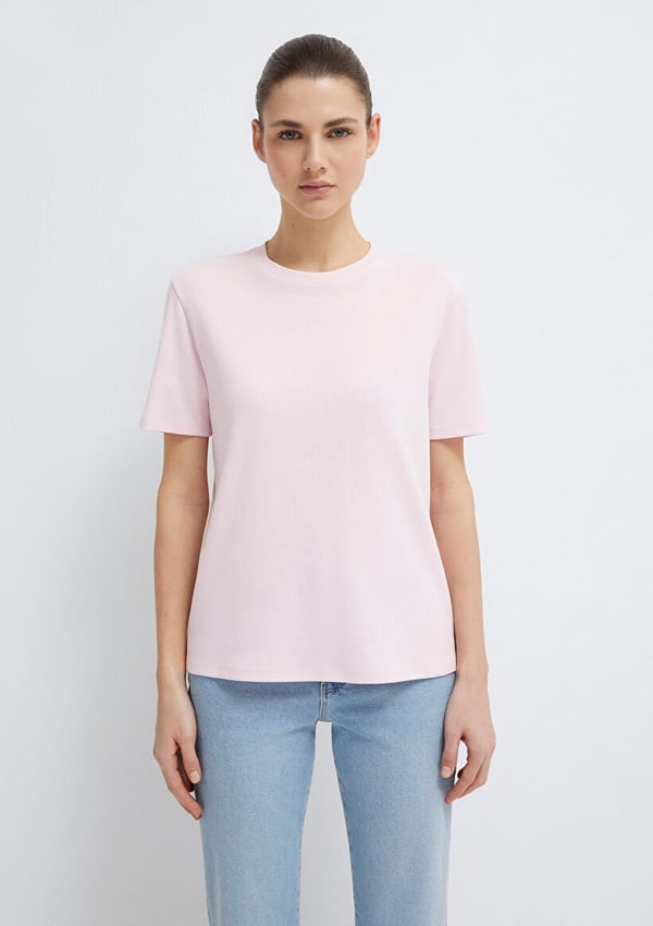 Mavi KISA KOLLU BASIC PENYE ÜST Pink-a Boo Pembe Kadın T-Shirt