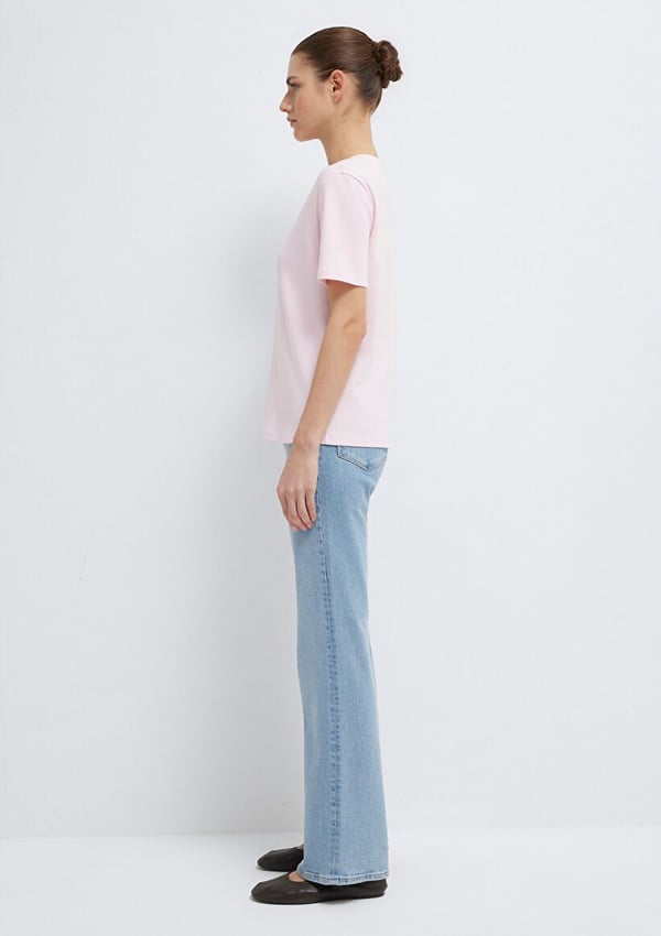 Mavi KISA KOLLU BASIC PENYE ÜST Pink-a Boo Pembe Kadın T-Shirt