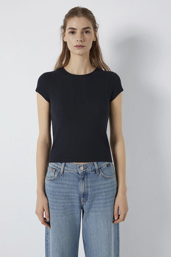 Mavi KISA KOLLU BASIC TİŞÖRT Dark Navy Lacivert Kadın T-Shirt