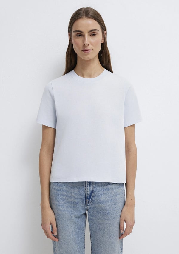 Mavi KISA KOLLU BASIC TİŞÖRT Halogen Blue Açık Mavi Kadın T-Shirt