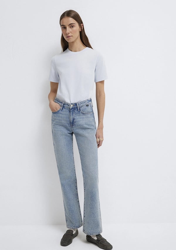 Mavi KISA KOLLU BASIC TİŞÖRT Halogen Blue Açık Mavi Kadın T-Shirt