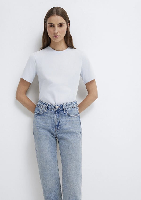 Mavi KISA KOLLU BASIC TİŞÖRT Halogen Blue Açık Mavi Kadın T-Shirt