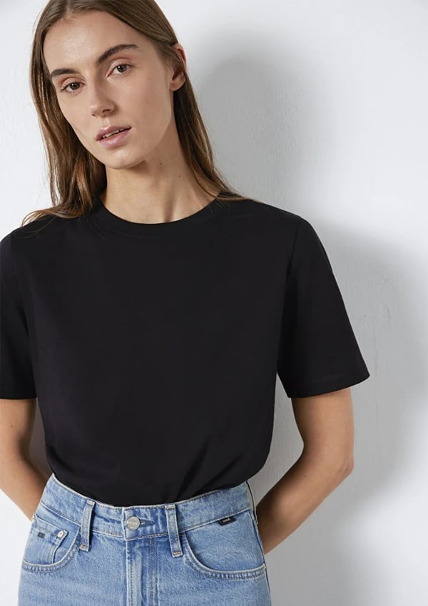 Mavi KiSA KOLLU BASiC TİŞÖRT Siyah Siyah Kadın T-Shirt