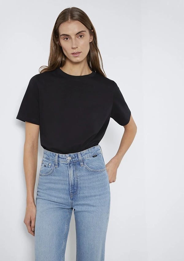 Mavi KiSA KOLLU BASiC TİŞÖRT Siyah Siyah Kadın T-Shirt