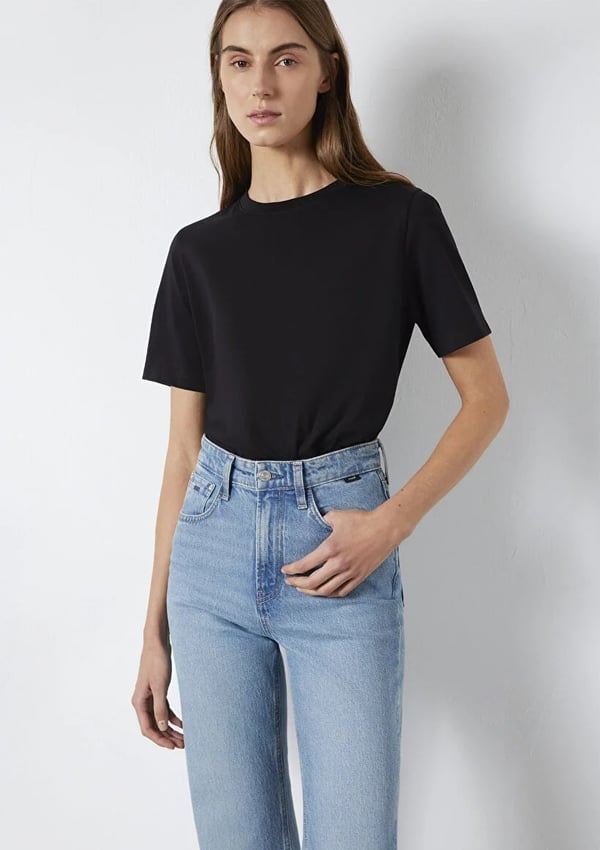 Mavi KiSA KOLLU BASiC TİŞÖRT Siyah Siyah Kadın T-Shirt