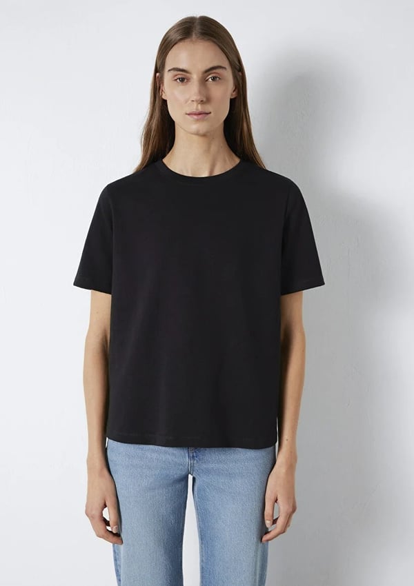 Mavi KiSA KOLLU BASiC TİŞÖRT Siyah Siyah Kadın T-Shirt