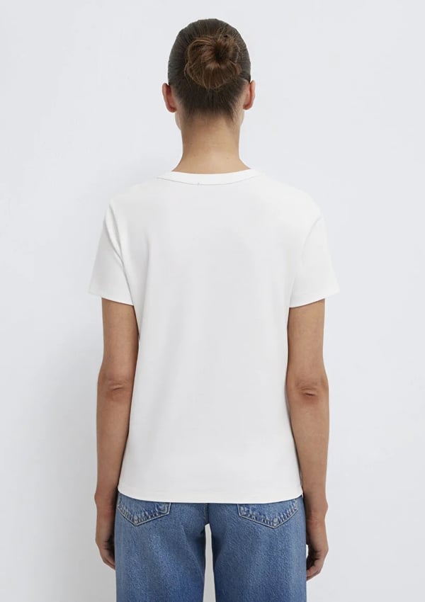 Mavi KiSA KOLLU PENYE Kirik Beyaz Beyaz Kadın T-Shirt