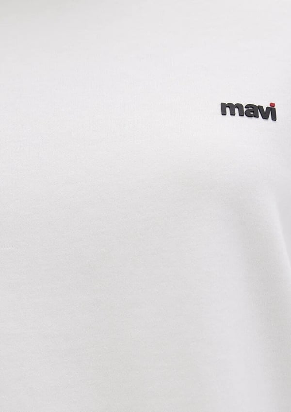 Mavi KiSA KOLLU TİŞÖRT Kirik Beyaz Beyaz Kadın T-Shirt