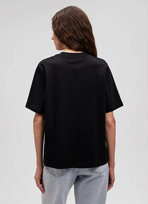 Mavi KiSA KOLLU TİŞÖRT Siyah Siyah Kadın T-Shirt
