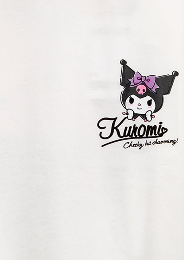 Mavi KUROMI BASKILI TİŞÖRT Kırık Beyaz Kırık Beyaz Kız Çocuk T-Shirt