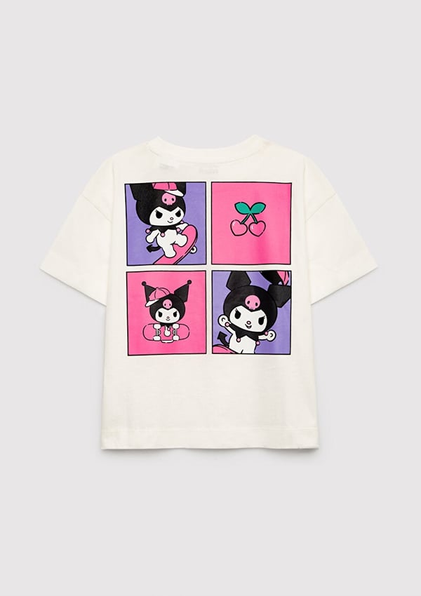 Mavi KUROMI BASKILI TİŞÖRT Kırık Beyaz Kırık Beyaz Kız Çocuk T-Shirt