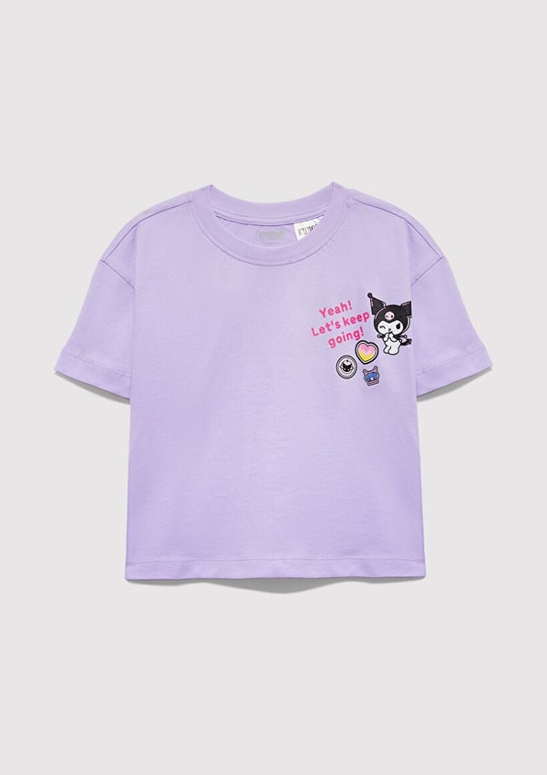 Mavi KUROMI BASKILI TİŞÖRT Pastel Lilac Lila Kız Çocuk T-Shirt